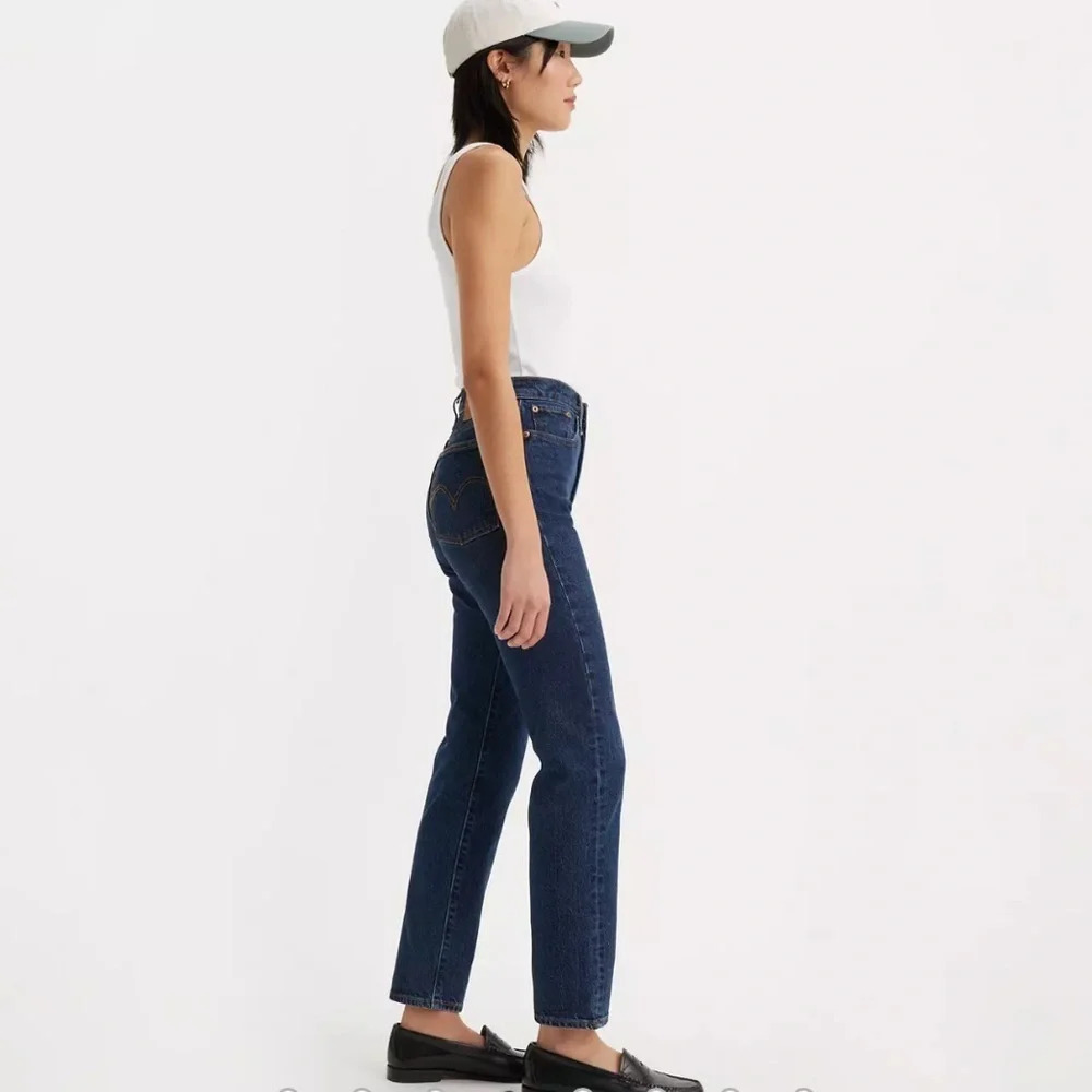 Levi’s Premium Wedgie Straight Ankle Jeans Blue Denim Size 25 - Picture 4 of 8
